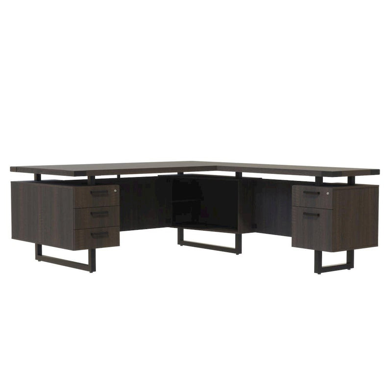 Mirella™ L-Shaped Configuration Desk, BBB/BF Southern Tobacco