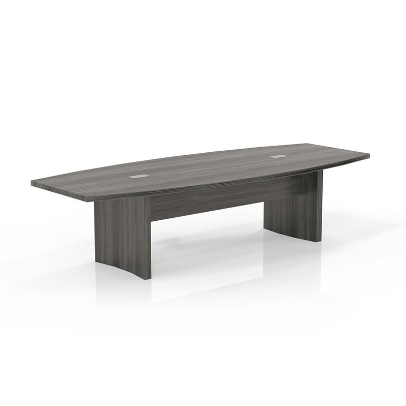 10' Conference Table, Boat Surface, Gray Steel