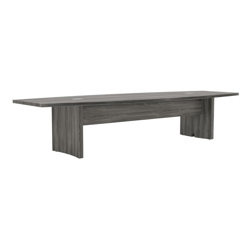 12' Conference Table, Boat Surface, Gray Steel