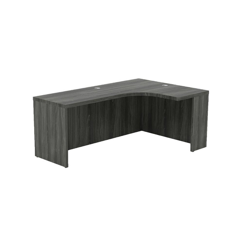 72  Right Extended Corner Table, Gray Steel