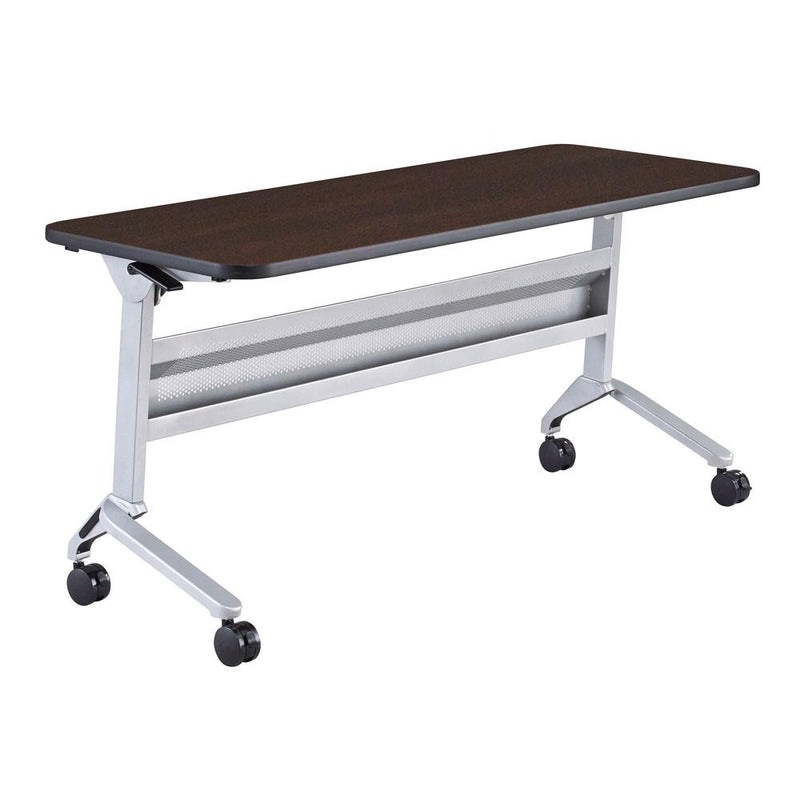 Flip-N-Go® 24 x 60" Rectangular Training Table - Mocha