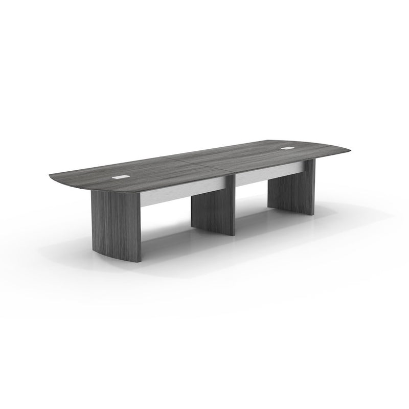 14' Conference Table, Gray Steel