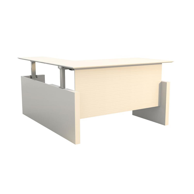 Medina™ Height-Adjustable Straight Front Desk with Return, 72” - TexturedSeaSalt