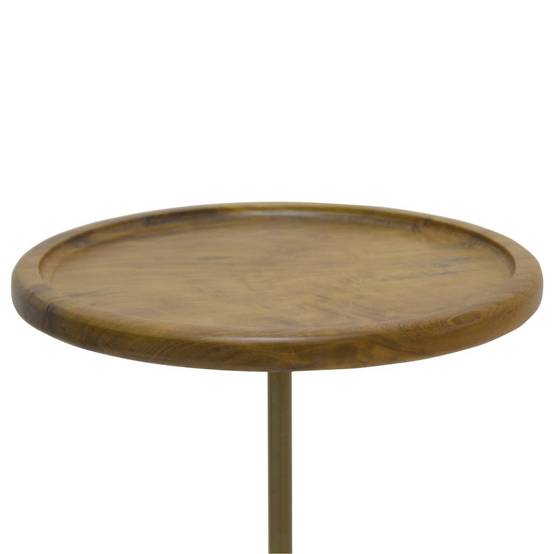 Roya Teak End Table Marble Base