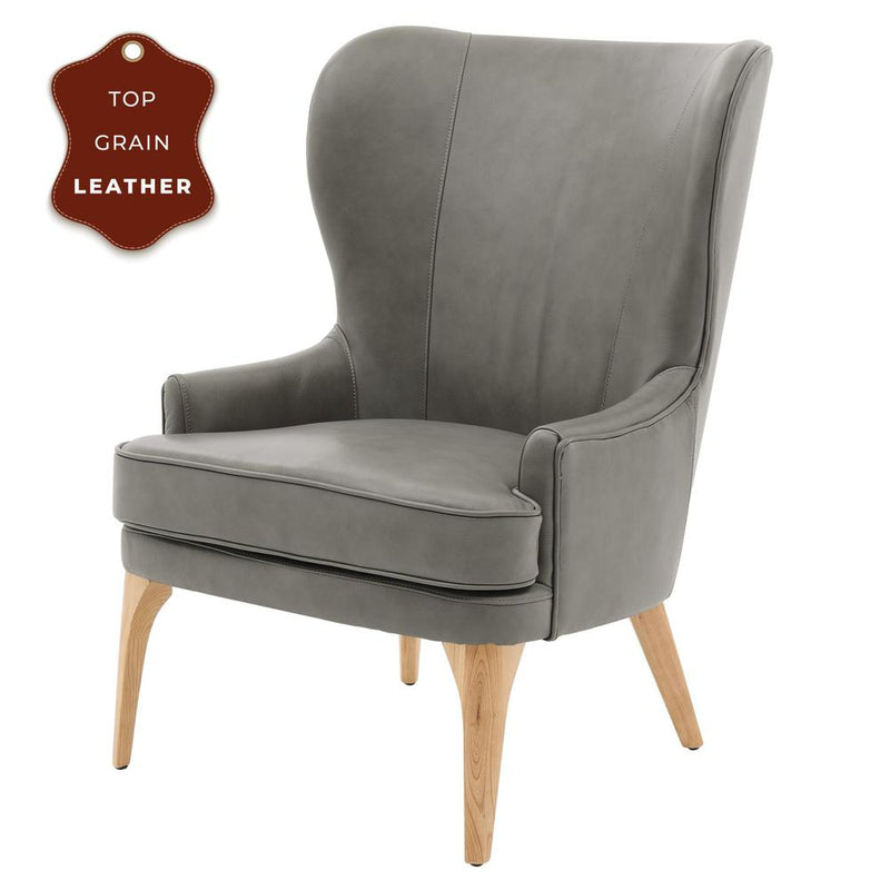 Bjorn Top Grain Leather Accent Chair