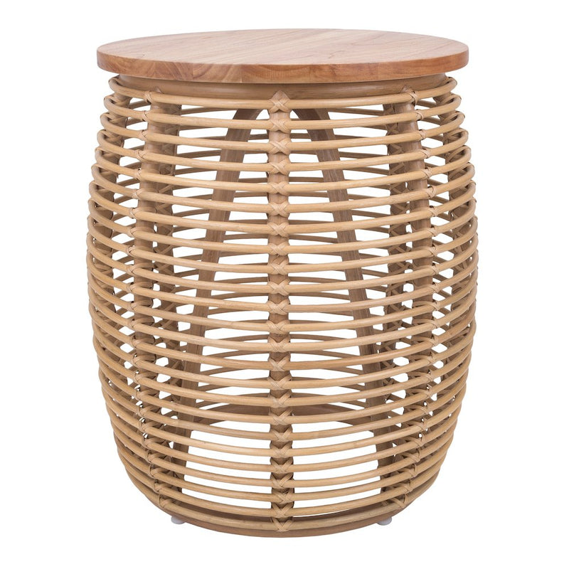 Iris Round Rattan End Table