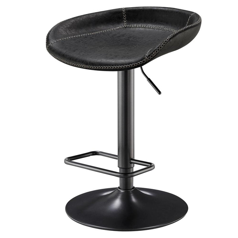 Rogue PU Leather Gaslift Bar Stool, (Set of 2)