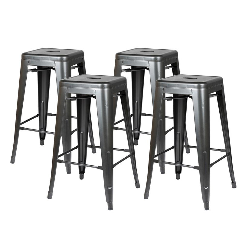 Metropolis Metal Backless Counter Stool, (Set of 4)