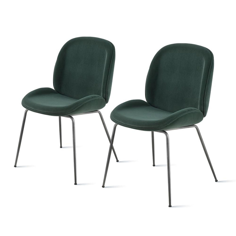 Lucy Velvet Fabric Chair, (Set of 2)