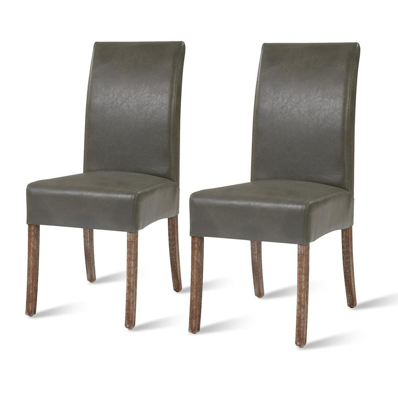 Valencia Bonded Leather Chair, (Set of 2)