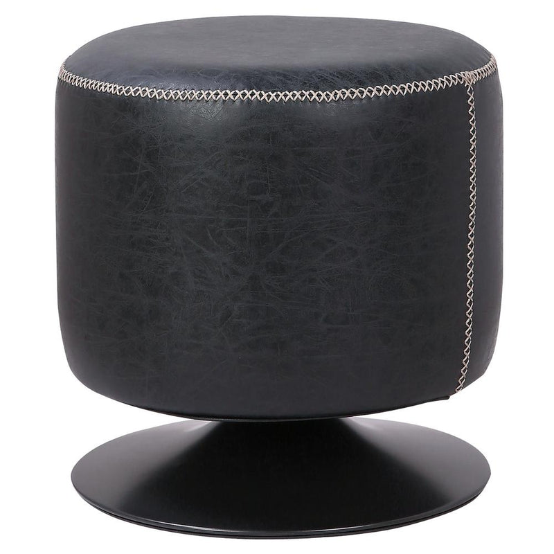 Gaia PU Leather Round Ottoman