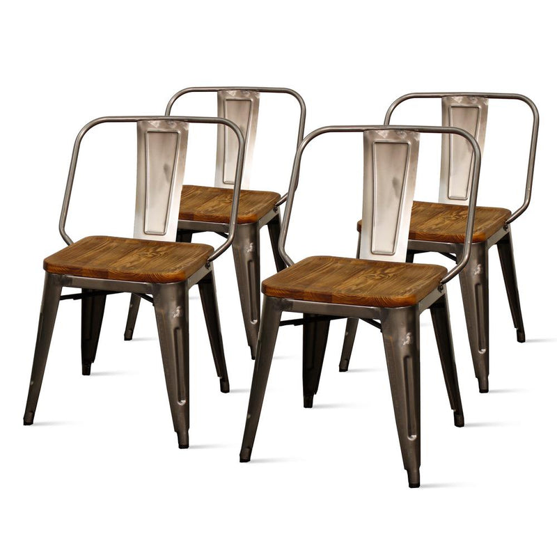 Brian Metal Side Chair, (Set of 4)