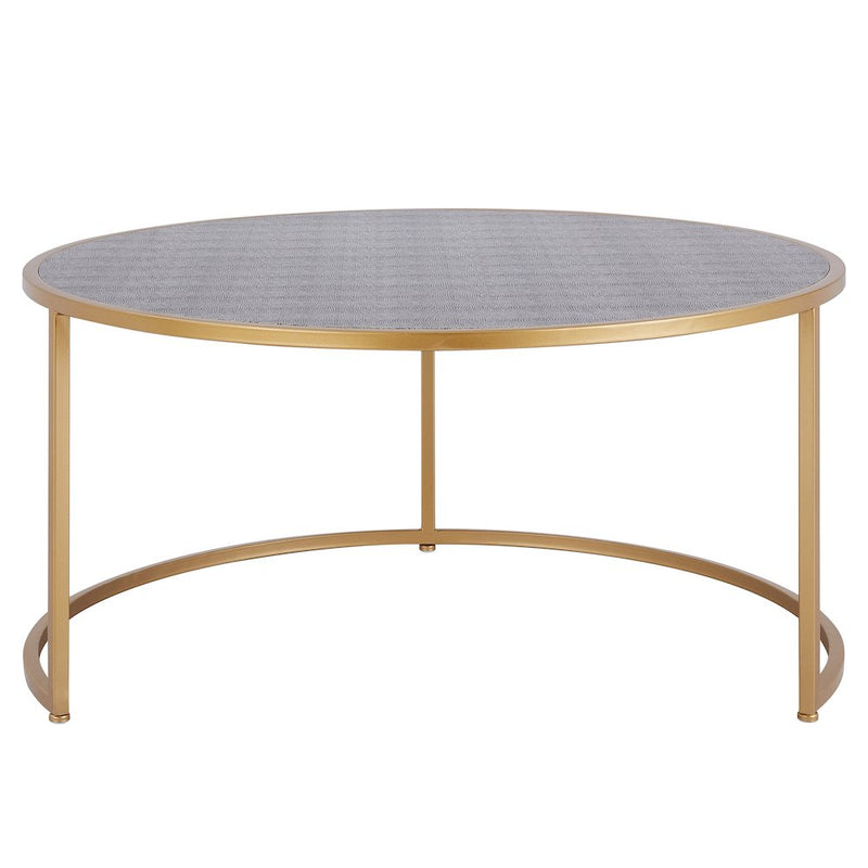 Anza Faux Shagreen Nesting Coffee Table Set of 2