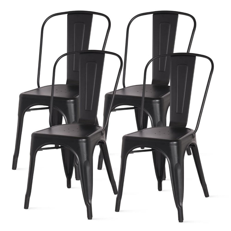 Metropolis Metal Side Chair, (Set of 4)