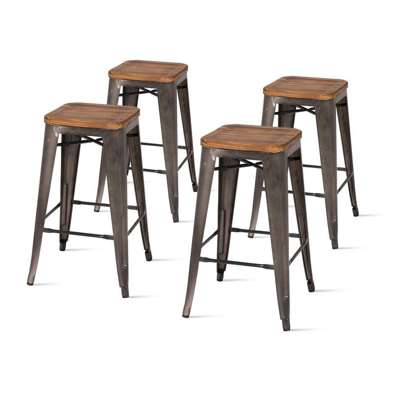 Metropolis Backless Counter Stool, (Set of 4)