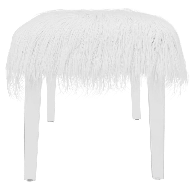 Scarlett Faux Fur Acrylic Stool