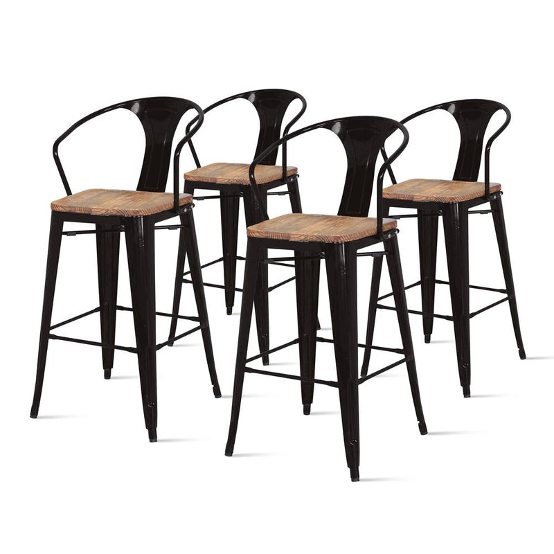 Metropolis Metal Bar Stool, (Set of 4)