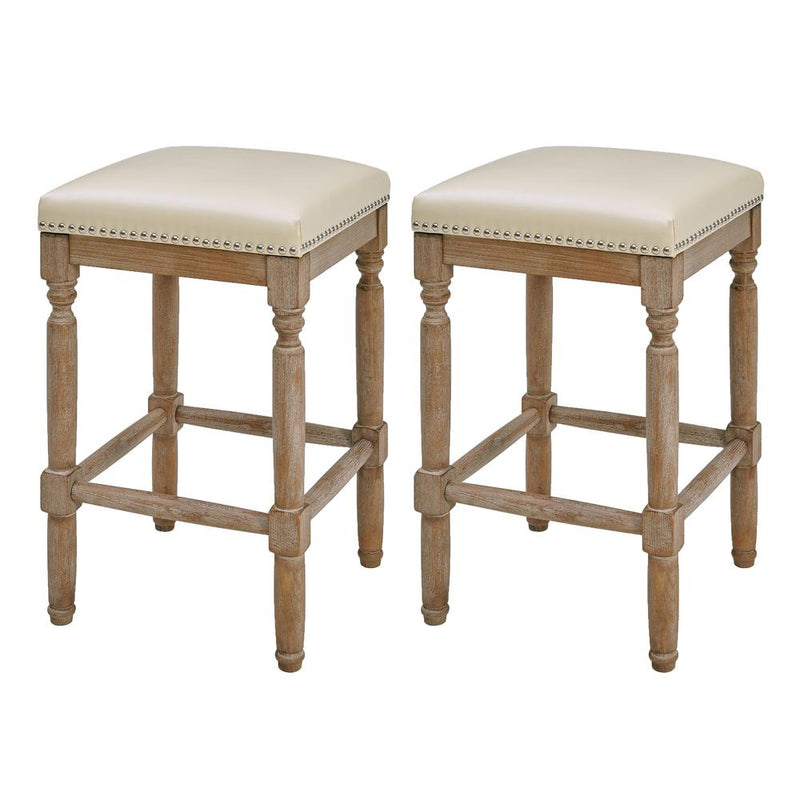 Ernie Bonded Leather Counter Stool, (Set of 2)