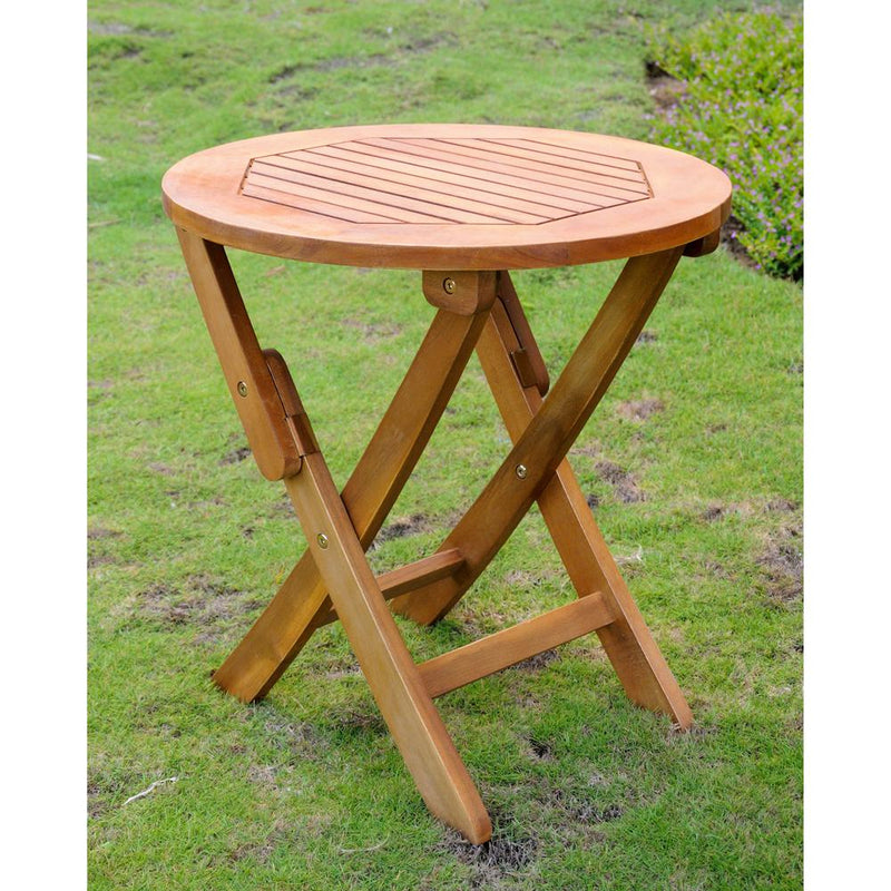 Acacia Round Folding Table