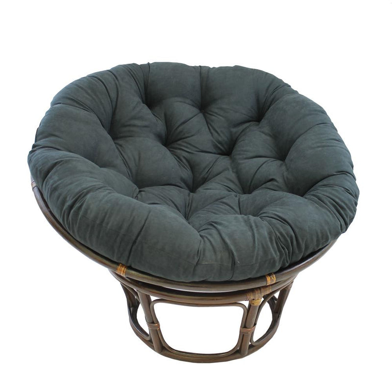 Rattan 42-Inch Papasan Chair with Micro Suede Cushion