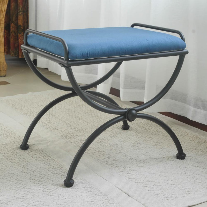 Iron Upholstered Vanity Stool