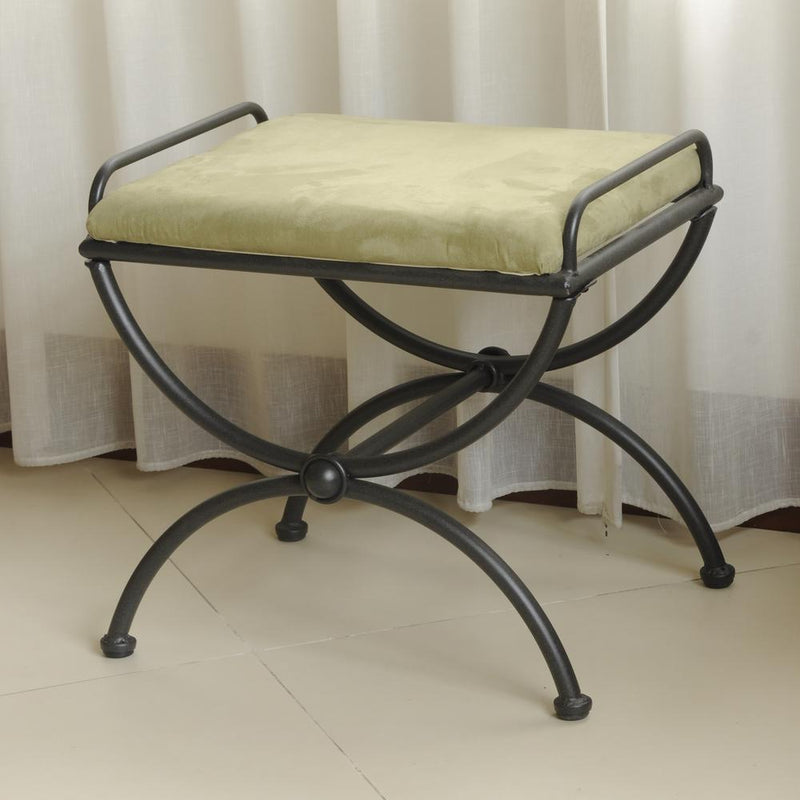 Iron Upholstered Vanity Stool