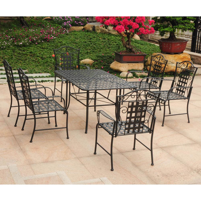 Mandalay S/7 Iron Outdoor Dining Set