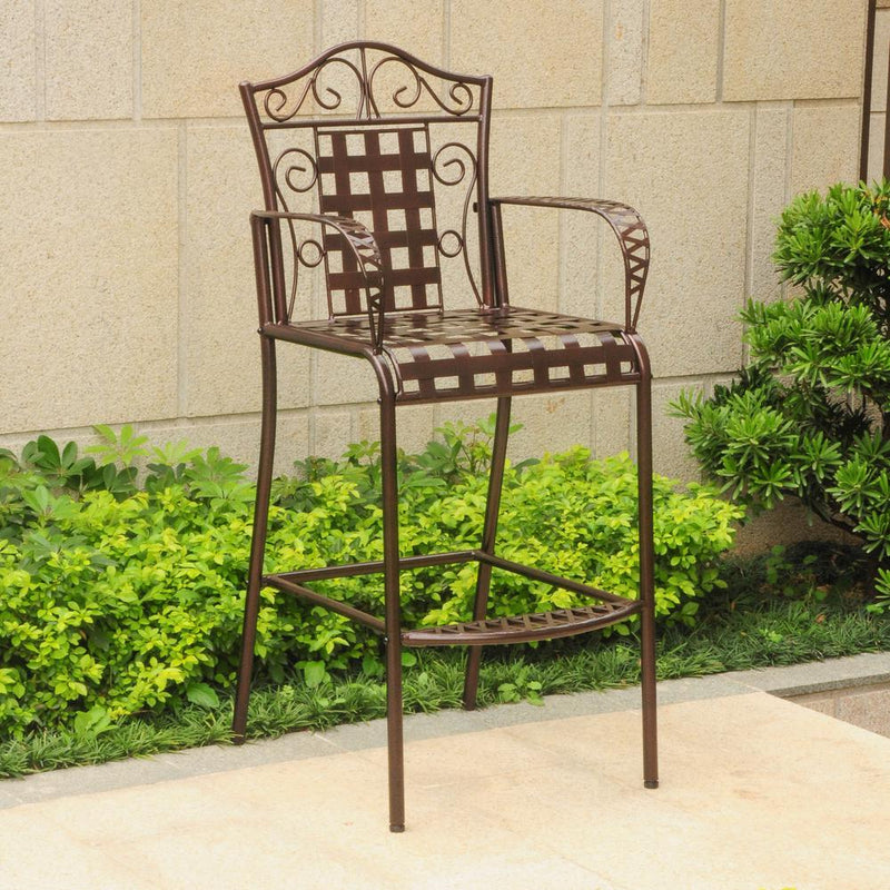 Set of 2 Mandalay Iron Bar Height Chair