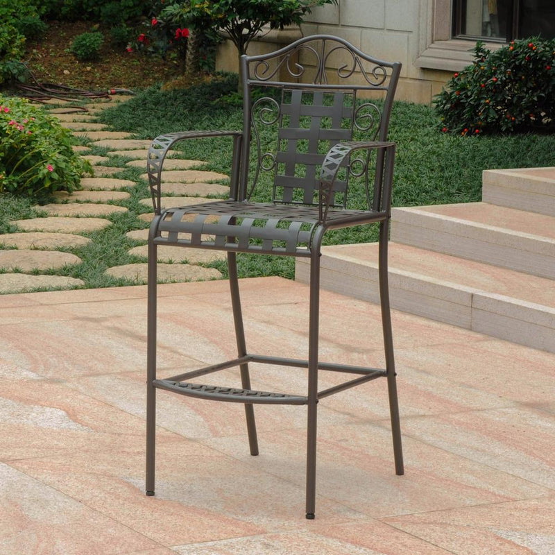 Set of 2 Mandalay Iron Bar Height Chair