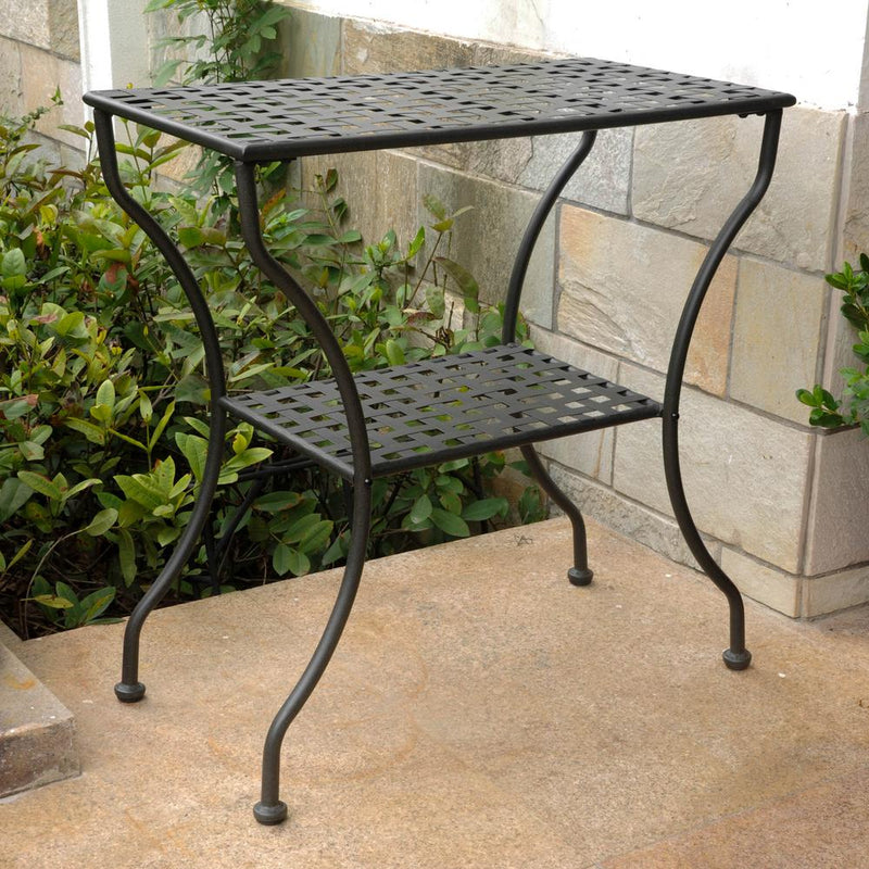 Mandalay Iron Rectangular 2 Tier Table