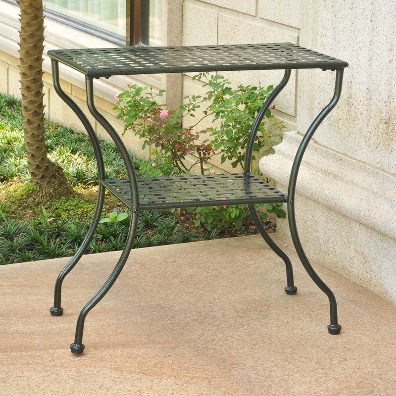 Mandalay Iron Rectangular 2 Tier Table