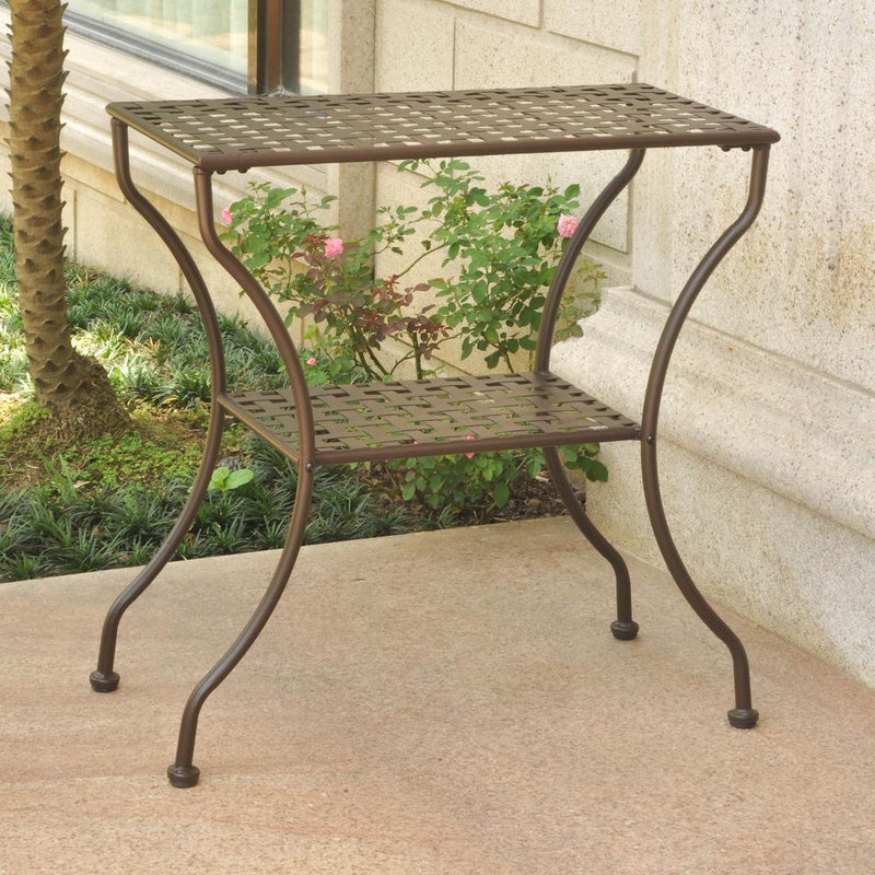 Mandalay Iron Rectangular 2 Tier Table