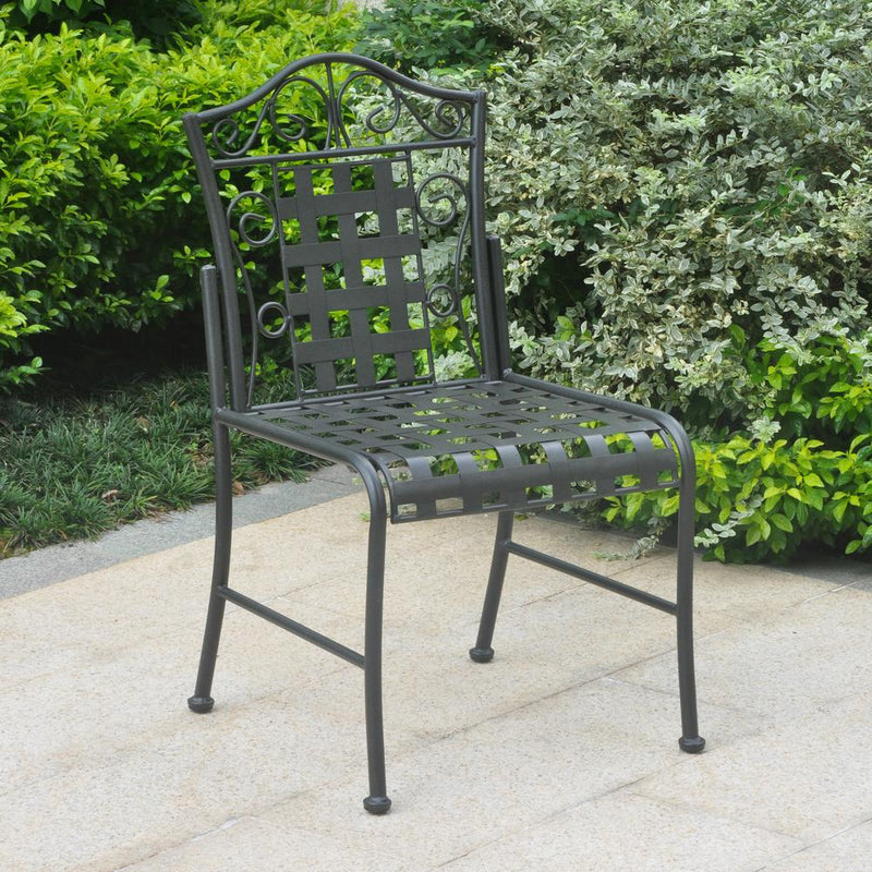 Mandalay Iron Patio Set of 2 Bistro Chairs