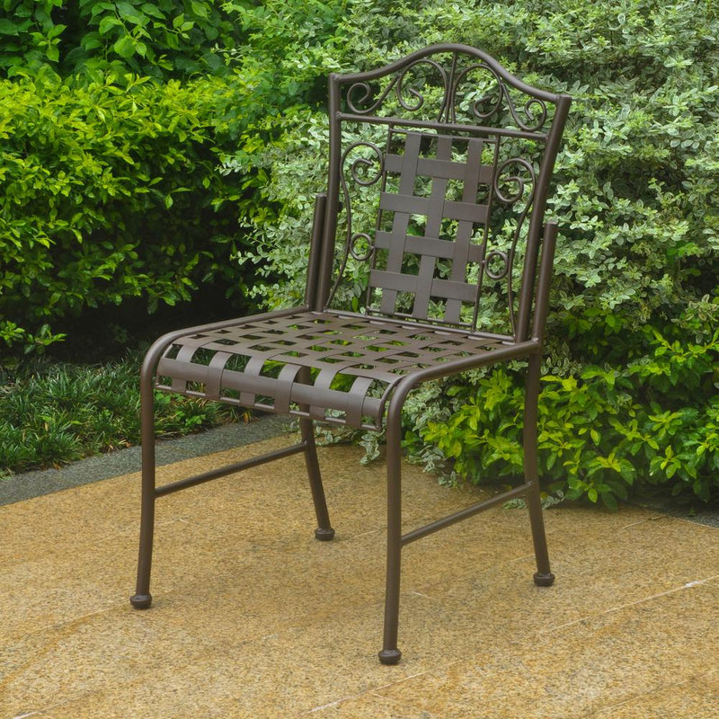 Mandalay Iron Patio Set of 2 Bistro Chairs