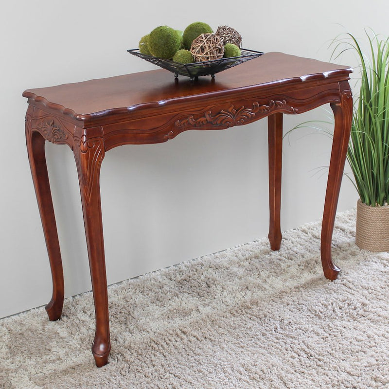 Carved Wood Console Table