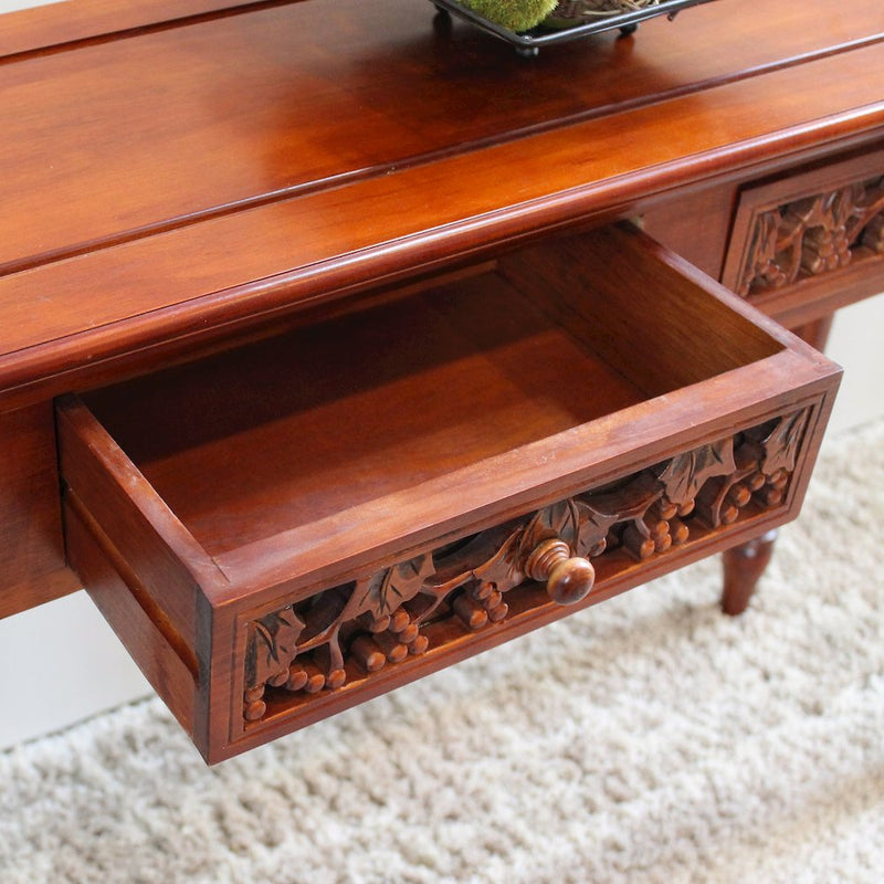 Carved Two Drawer Table