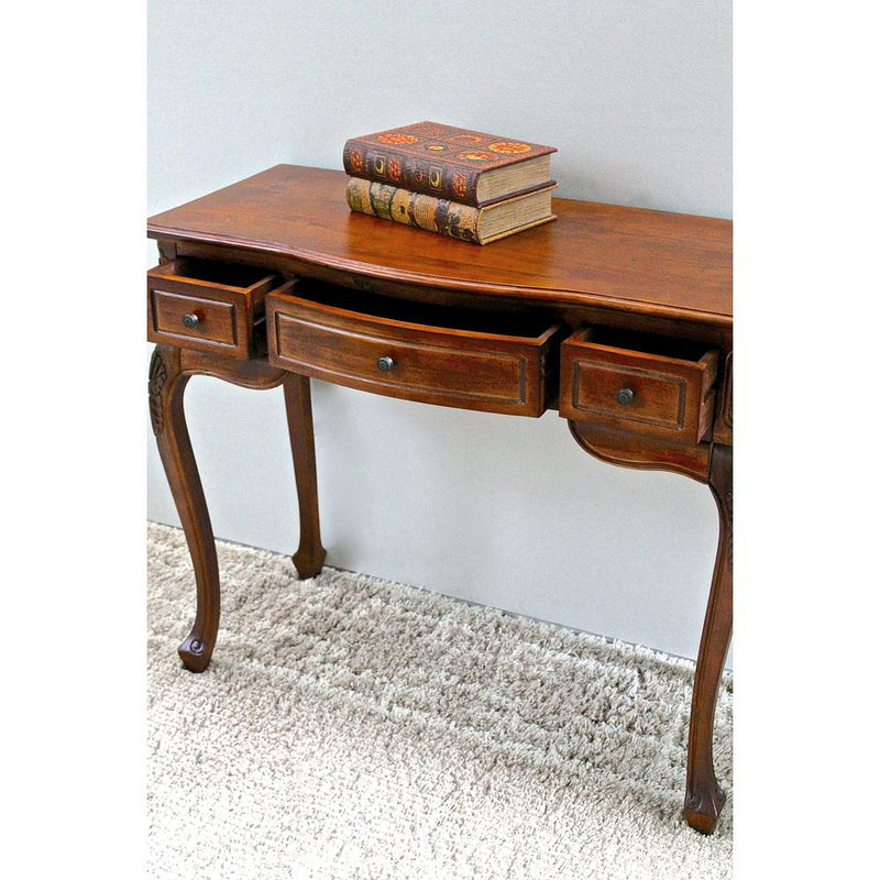 Carved Wood Vanity Desk