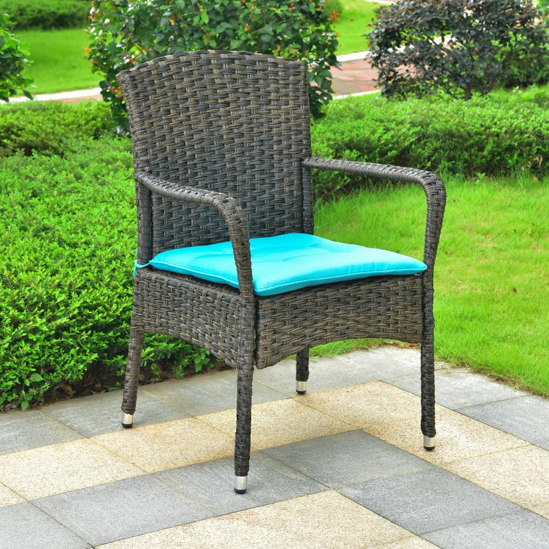 Majorca Resin Pandan Steel Arm Chair with Cushions