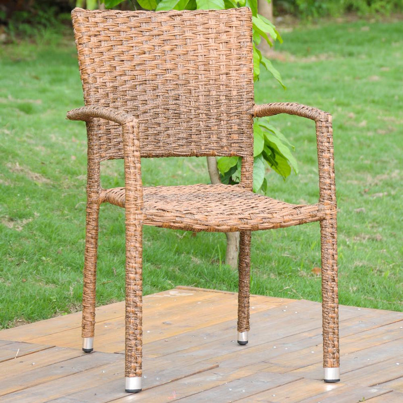 Ibiza Resin Pandan Aluminum Square Back Dining Chair