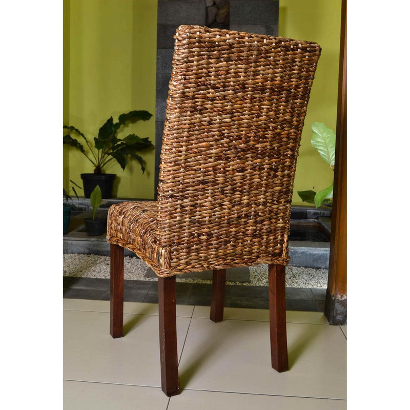 Set of Two Louisa Abaca Cushioned Seat Dining Chair