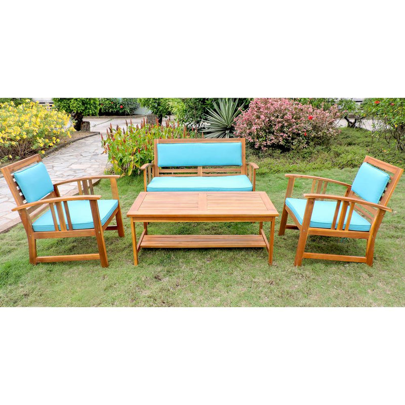 Royal Tahiti Brisbane Acacia 4-piece Settee Group with Cushions