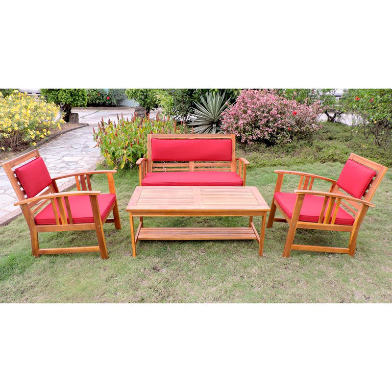 Royal Tahiti Brisbane Acacia 4-piece Settee Group with Cushions