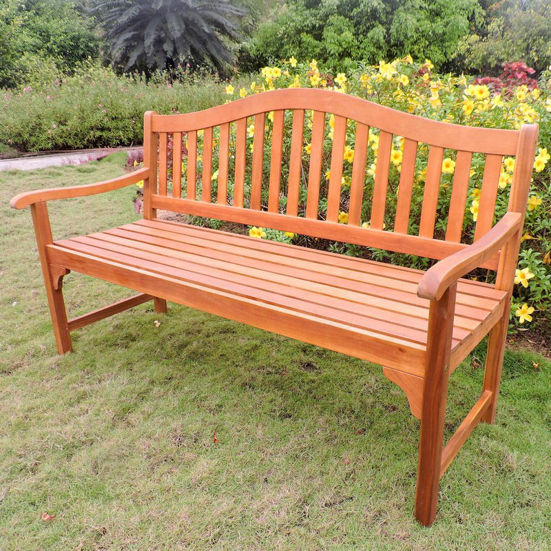 Royal Fiji Acacia 59-inch Camel Back 3-seater Bench