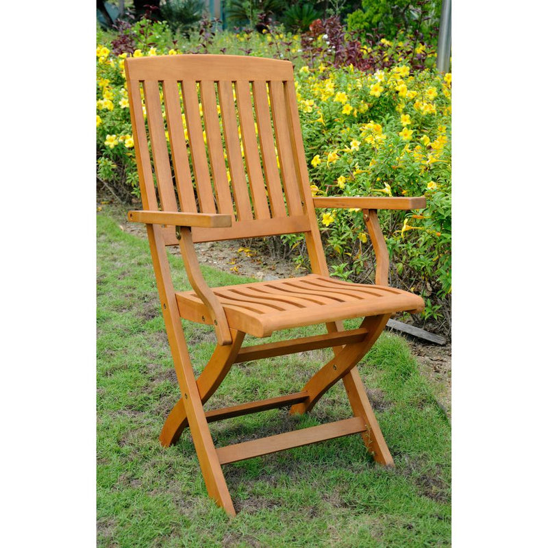 Royal Tahiti Set of 2 Outdoor Folding Arm Chairs