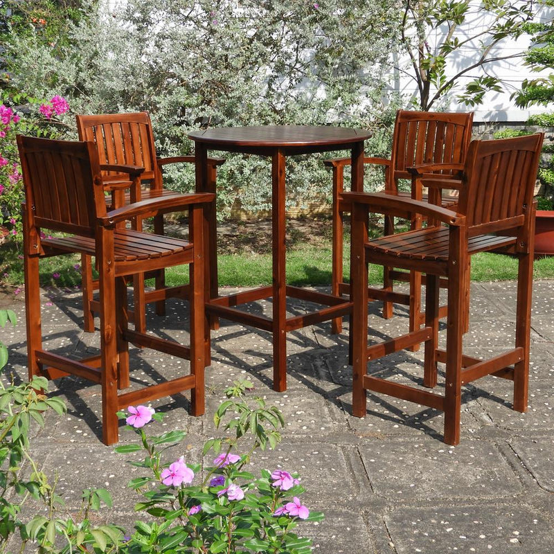 Highland Outdoor Bar Height Dining Set, stain