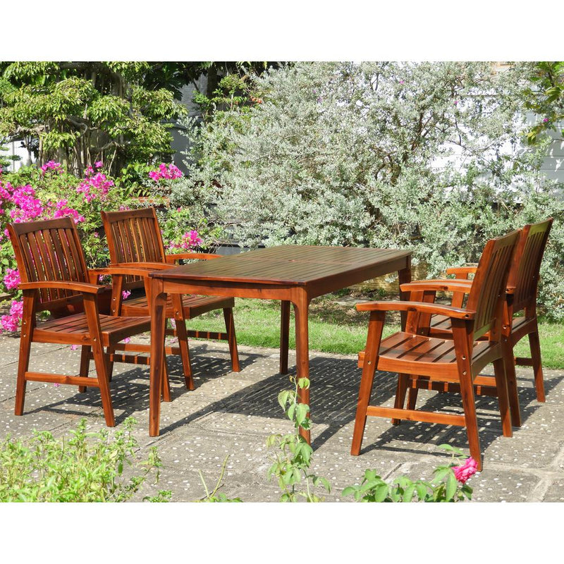 Highland Acacia Wood Dining Set