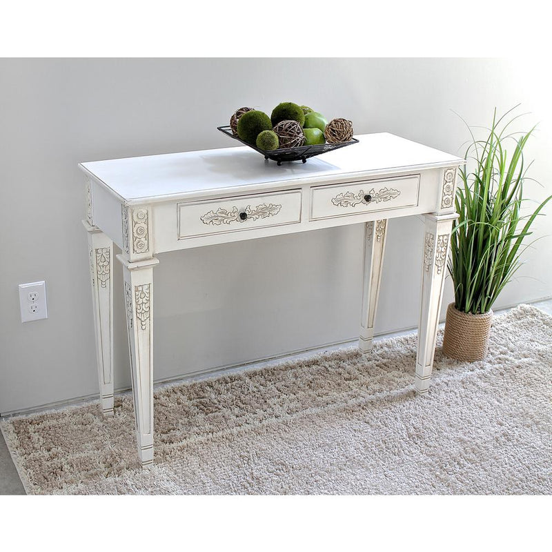 Windsor Two Drawer Rectangular Console Table