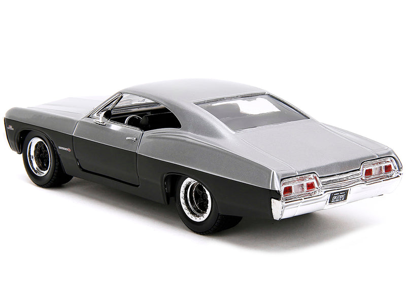 1967 Chevrolet Impala SS Silver Metallic and Black "Bigtime Muscle" Series 1/24 Diecast Model Car by Jada