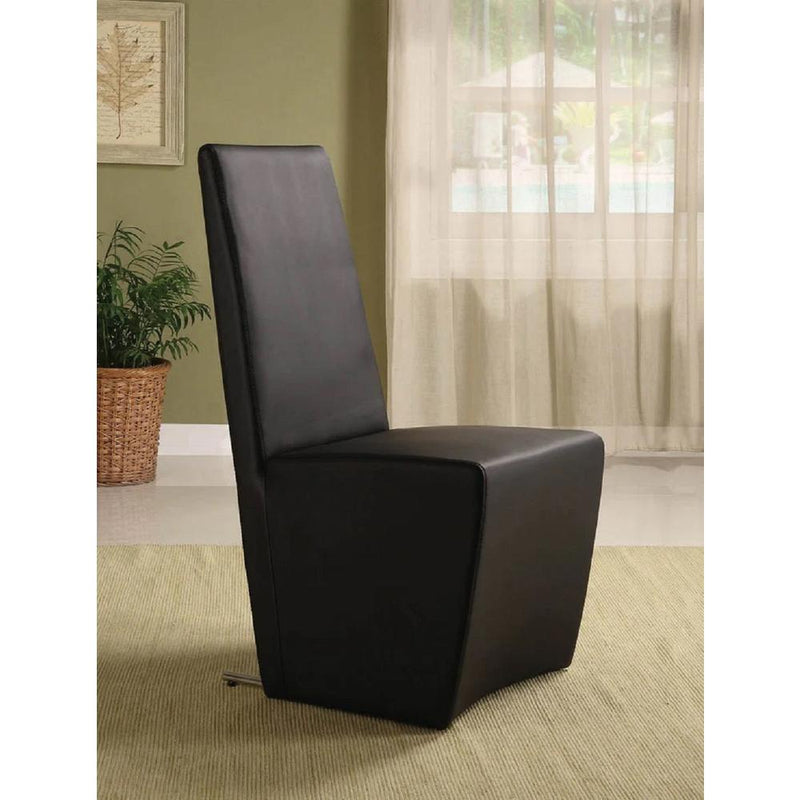 D.Chair,Dark Brown Pu, Set Of 2