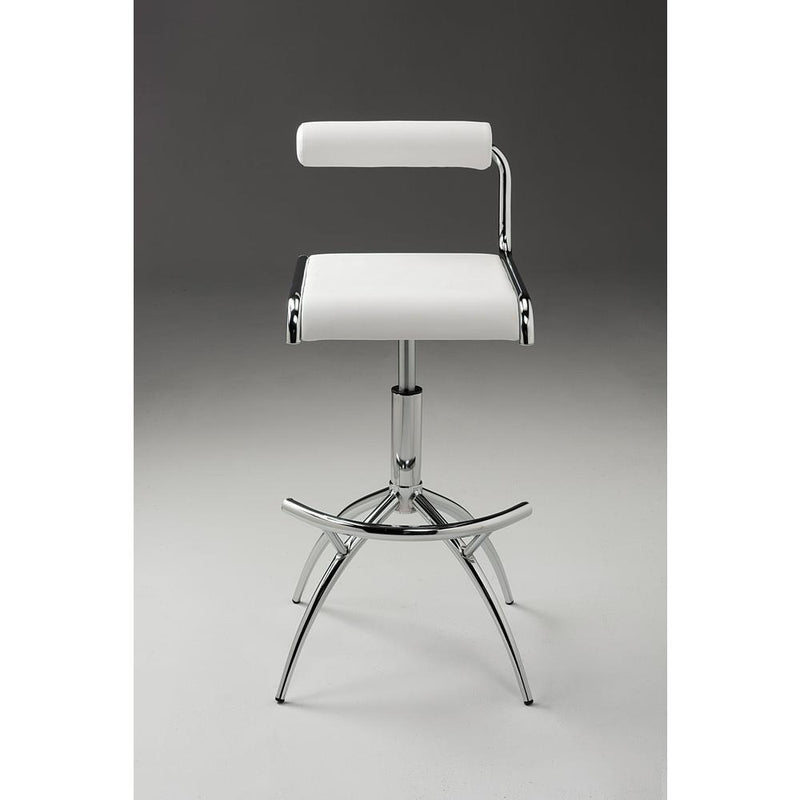 Pu Barstool W/ Chrome Legs, Set Of 2